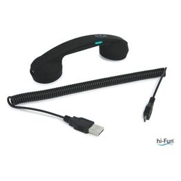 Hi-Ring Mini Bluetooth Cornetta Telefonica Vintage Senza Fili Portatile Mini Bluetooth Black