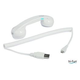 Hi-Ring Mini Bluetooth Cornetta Telefonica Vintage Senza Fili Portatile Mini Bluetooth White