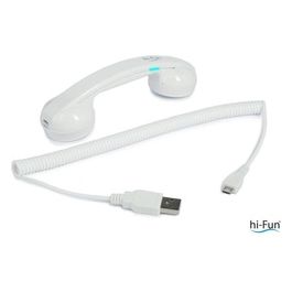 Hi-Ring Mini Bluetooth Cornetta Telefonica Vintage Senza Fili Portatile Mini Bluetooth White