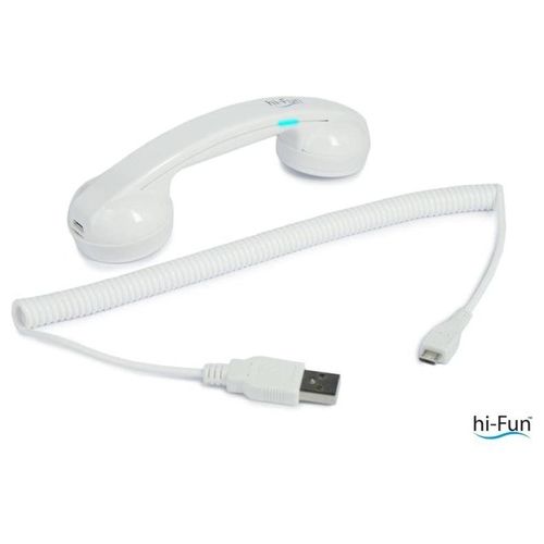 Hi-Ring Mini Bluetooth Cornetta Telefonica Vintage Senza Fili Portatile Mini Bluetooth White