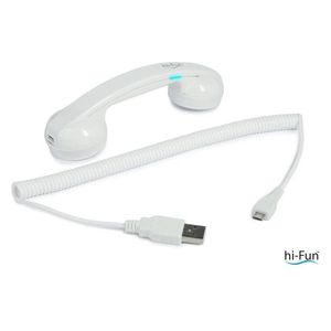 Hi-Ring Mini Bluetooth Cornetta Telefonica Vintage Senza Fili Portatile Mini Bluetooth White