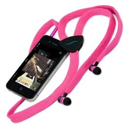 Hi-String Auricolare a Stringa in Tessuto Pink