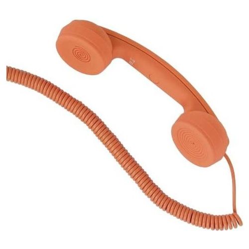 Hi-Ring Mini Cornetta Telefonica Portatile Vintage con Jack 3.5 Mini Orange
