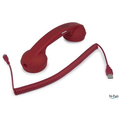 Hi-Ring Bluetooth Cornetta Telefonica Vintage Senza Fili Bluetooth Red