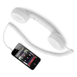 Hi-Ring Cornetta Telefonica Vintage con Jack 3.5 White