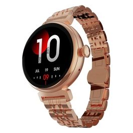 Aura Smartwatch da Donna Display AMOLED in Acciaio Inossidabile da 1.08" Steel Rose Gold