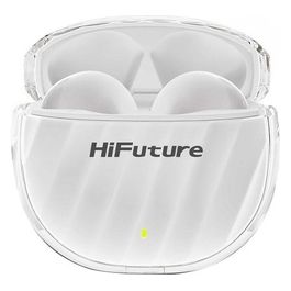 Flybuds 3 Auricolari Bluetooth 5.3 Palestra e Sport Auricolari con 4 Microfoni Integrati per Chiamate Ambientale Cancellazione del Rumore Impermeabilita' IPX5 per Android e iOS Bianco