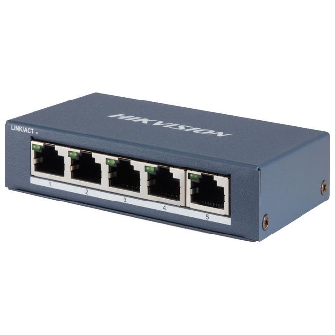 Hikvision Digital Technology DS-3E0505-E Switch di Rete Non Gestito L2 Gigabit Ethernet 10-100-1000 Grigio