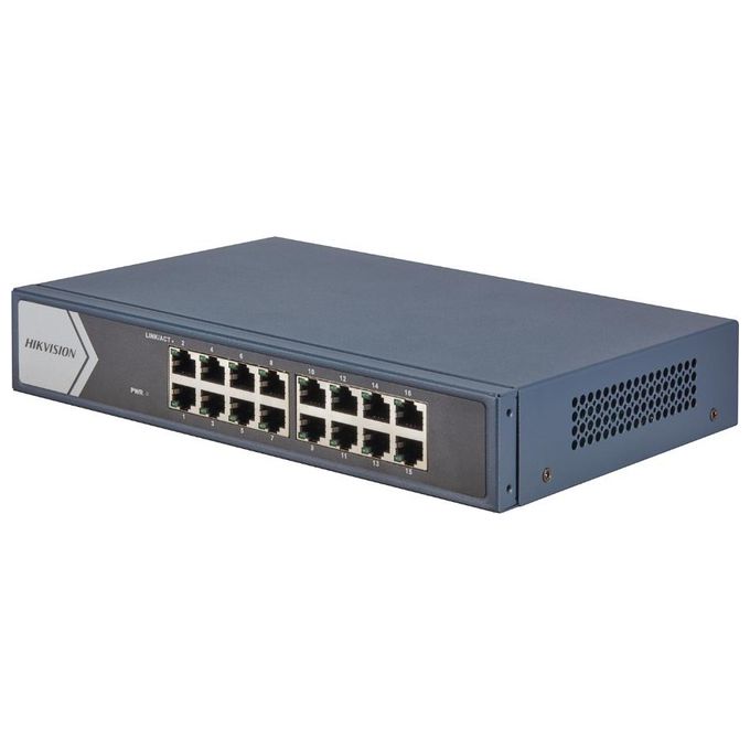 Hikvision Digital Technology DS-3E0516-E(B) Switch di Rete Non Gestito L2 Gigabit Ethernet 10-100-1000 Grigio