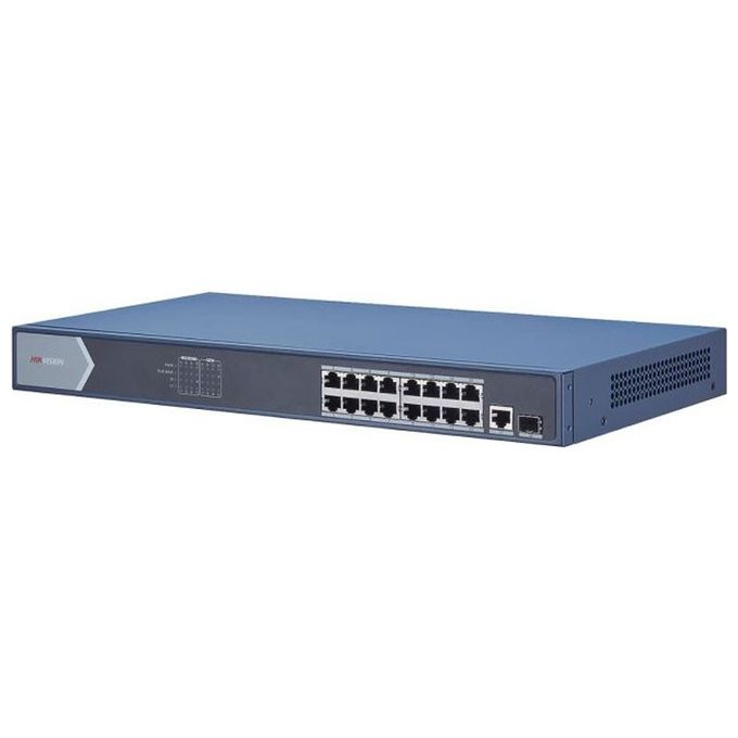 Hikvision Digital Technology DS-3E0518P-E Switch di Rete Non Gestito Gigabit Ethernet 10-100-1000 Supporto Power Over Ethernet Blu