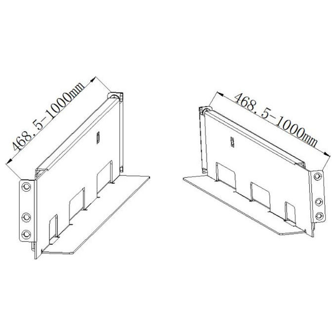 Hikvision R SERIES UPS RACK SLIDE 4-POST Kit Staffe Scorrimento Rack 4 Post per Banca Batterie UPS Serie R 2 pz