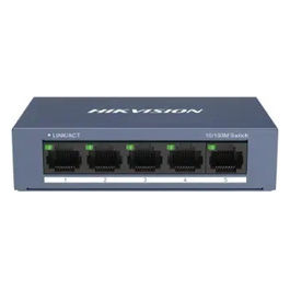 Hikvision, Switch Fast Ethernet, Non Gestito, 5 Porte, DS-3E0105-O