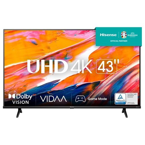 Hisense 43A6K Smart TV 43 Pollici 4K Ultra HD Display LED Sistema Operativo Vidaa Classe F