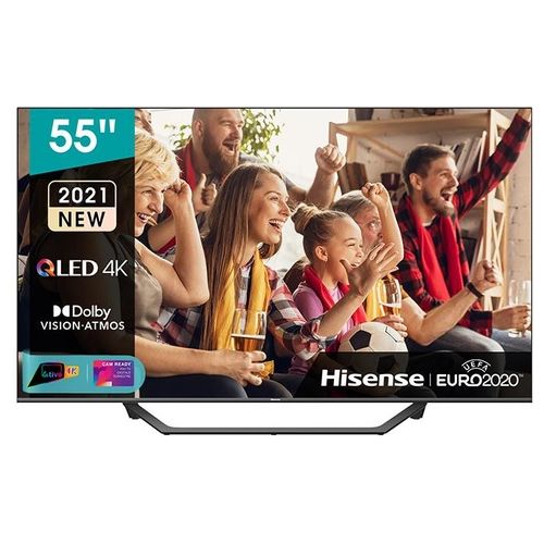 Hisense 55A72GQ Tv Qled 55 pollici 4k Ultra Hd HDR10+ Dolby Vision Smart Tv VIDAA U5.0 Alexa e Google Assistant  Wi-Fi Nero