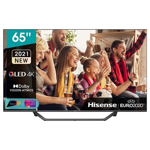 Hisense 65A72GQ Tv Qled 65 pollici 4k Ultra Hd HDR10+ Dolby Vision Smart Tv VIDAA U5.0 Alexa e Google Assistant  Wi-Fi Nero