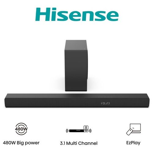 HS3100 Soundbar 3.1 canali 480W Subwoofer wireless Bluetooth 5.3 HDMI ARC colore Nero