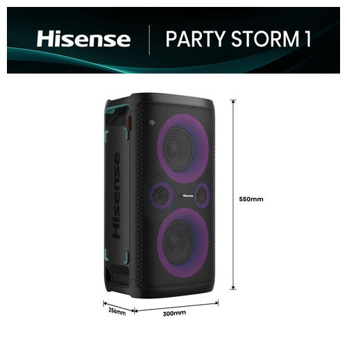Party Storm 1 cassa portatile bluetooth 300W nera