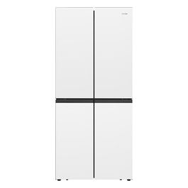 Hisense RQ563N4GW1 Frigorifero Side by Side Capacita' 432 Litri Classe Energetica F Tecnologia Multi Arr Flow Total No Frost Ante in Vetro Color 190 cm Bianco