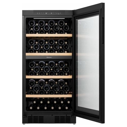 RW3N230GELF Cantinetta Vino 108 Bottiglie Classe F Temperatura 5 20 °C Ripiani in Legno colore Nero