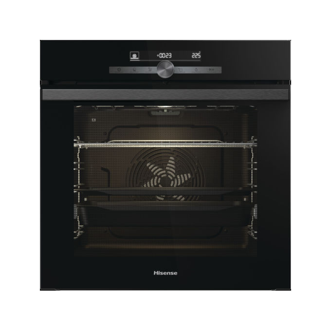 Image of Hisense BSA65333PG Steam Add Plus - Forno da incasso elettrico multifunzione con vapore, 77 L, Classe A+, 22 programmi automatici, funzione Steam Add Plus, pulizia pirolitica, Nero
