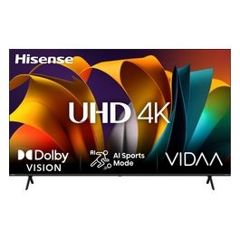 TV 85 pollici 4K Ultra HD 85A6N Smart TV VIDAA U7 Dolby Vision HDR 10 DTS Virtual:X DVB-T2/S2 HEVC 10 lativù 4K