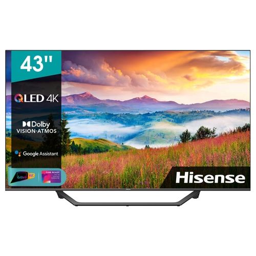 Hisense Tv Qled 43A7GQ 43 pollici 4k Quantum Dot HDR Dolby Vision Smart TV VIDAA 5.0 Audio Dolby Atmos Controlli vocali Alexa e Google