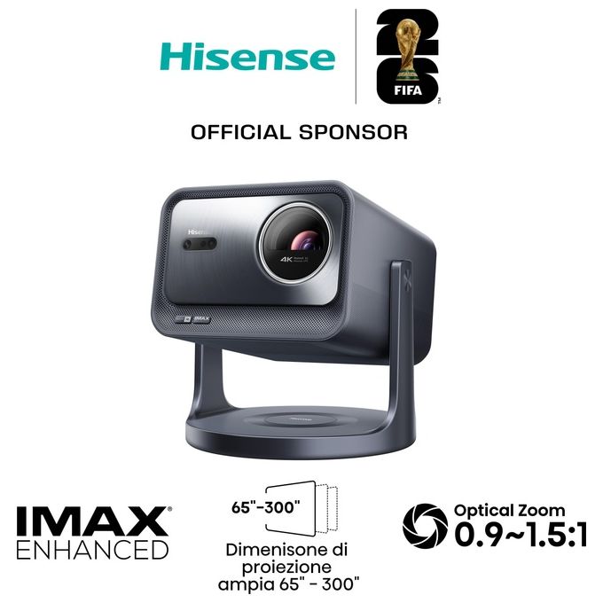 Hisense Videoproiettore C2 Pro UHD 4K Qualita' Cinematografica con Risoluzione Ultra HD e Tecnologia Avanzata per un'Immagine Nitida