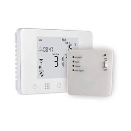 CTB Cronotermostato Digitale Wi-Fi Intelligente a batteria con ricevitore RF (da utilizzare in assenza di cavi elettrici dalla caldaia) per Caldaia a Gas/Acqua