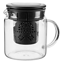 Brocca Ambition Con Filtro, Ideale Per te e Infusi Capacita' 800 ml Vetro Grigio, Trasparente