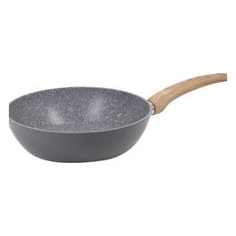 Padella A 1 Manico Atlantic Alluminio Forgiato Grigio, Legno L46,5xP29xA11 cm