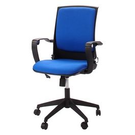 Sedia da ufficio Eagle con rotelle e braccioli e Altezza Regolabile Nero e Blu L62xP62,5xA106 cm