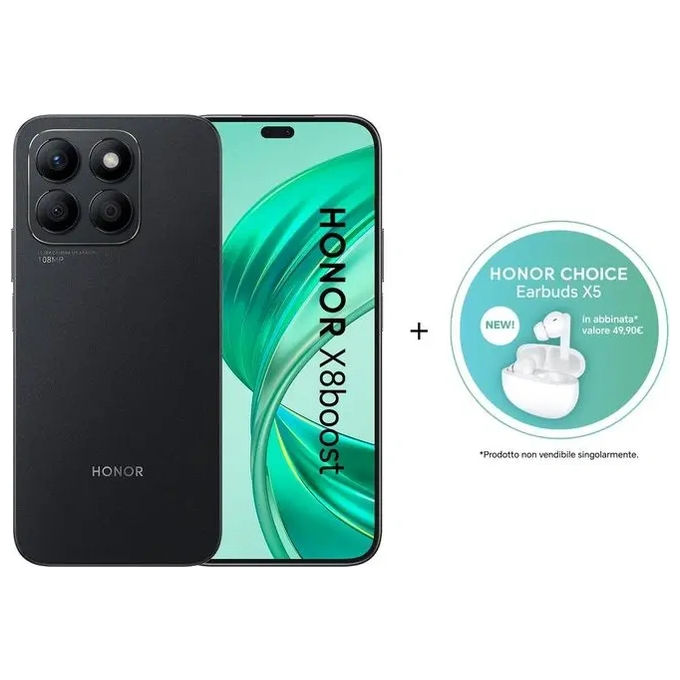 Honor X8b 8Gb 256Gb 6.7'' Amoled Dual Sim Black + Auricolari Buds X5