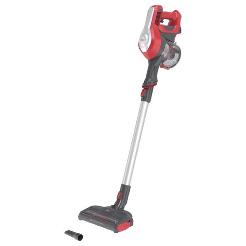 HF122RH 011 H-Free 100 Scopa Elettrica senza Filo senza Sacco Capacita' 0,9 Litri Autonomia 40 Minuti 2 Velocita' Sistema Ciclonico Argento/Rosso