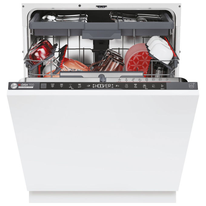 Hoover HI 6B4S1PTA H-DISH 700 Lavastoviglie da Incasso 16 coperti Classe B 44 dB Wi-Fi (81.8x59.7x55.5 cm) colore Antracite