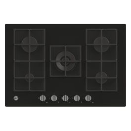 H-HOB 300 GAS HVG74K3B Piano Cottura 5 Fuochi a Gas Larghezza 75 cm in Vetro colore Nero