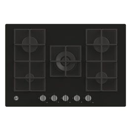 H-HOB 300 GAS HVG74K3B Piano Cottura 5 Fuochi a Gas Larghezza 75 cm in Vetro colore Nero