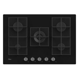 H-HOB 300 GAS HVG74K3B Piano Cottura 5 Fuochi a Gas Larghezza 75 cm in Vetro colore Nero