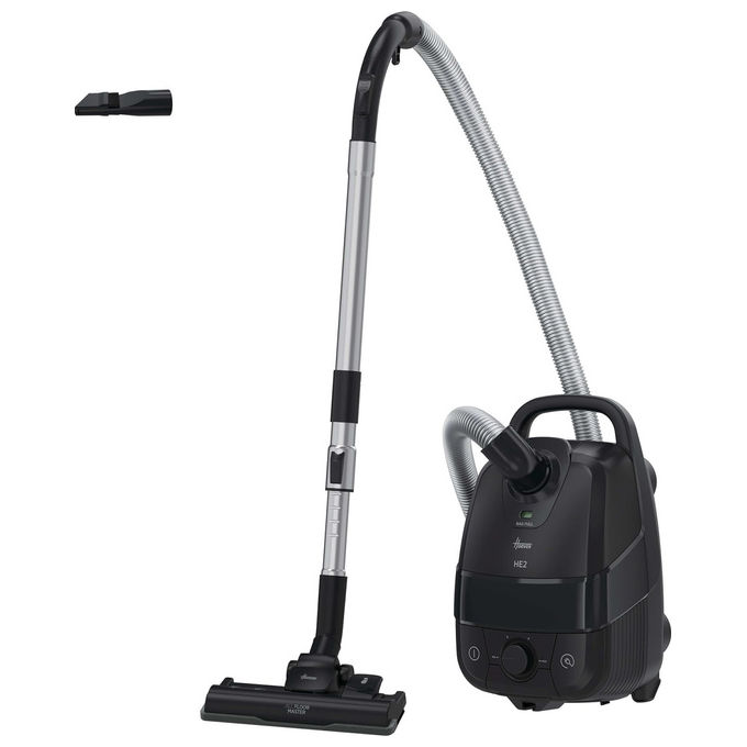 Hoover HE2Z10A 39002354 Aspirapolvere con Sacchetto 99% Aspirazione 3.5L Nero-Grigio