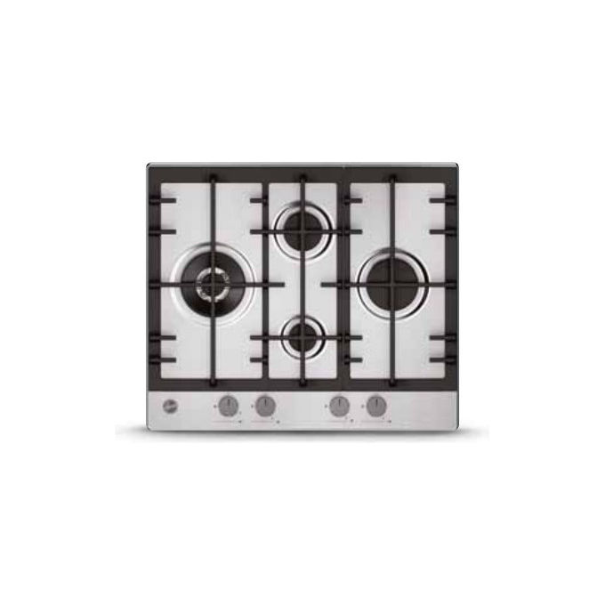 Hoover HHG6D5WC3X Piano Cottura a Gas Acciaio Inox da Incasso 60 cm 4 Bruciatori