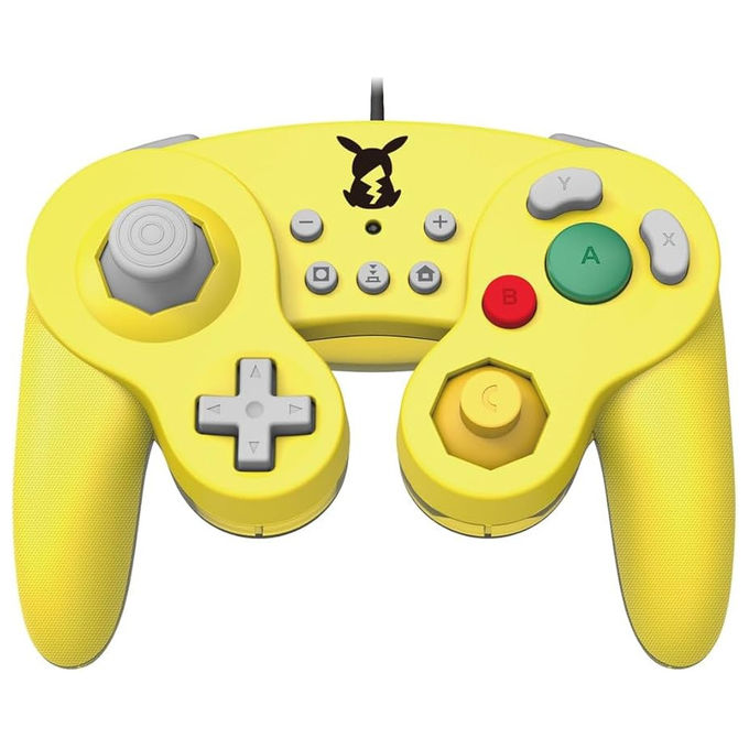 Hori controller gamepad Battle Pad Pikachu NSW-109U stile GameCube per Nintendo Switch USB ufficiale Nintendo Pokémon