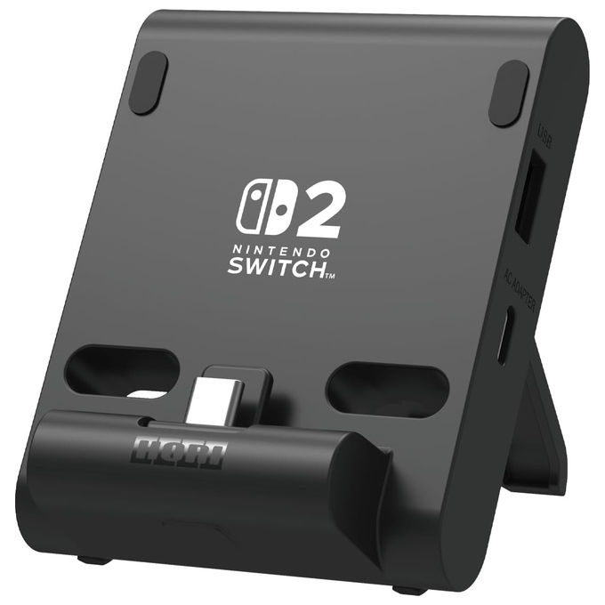 Hori, Sistema di Ricarica Dual USB PlayStand Nero per Nintendo Switch 2