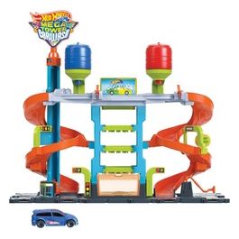 City Mega Torre Autolavaggio Include 1 Macchinina Color Shifters e Pratici Serbatoi per Acqua Si Collega ad altri Set