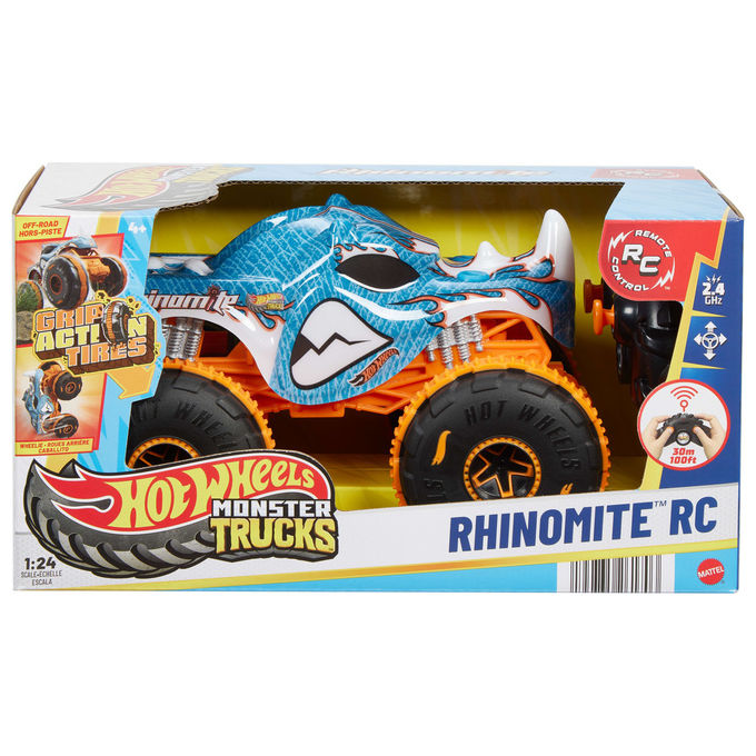 Hot Wheels Monster Truck Radiocomandato Scala 1:24 Multicolore - Giocattolo in Metallo