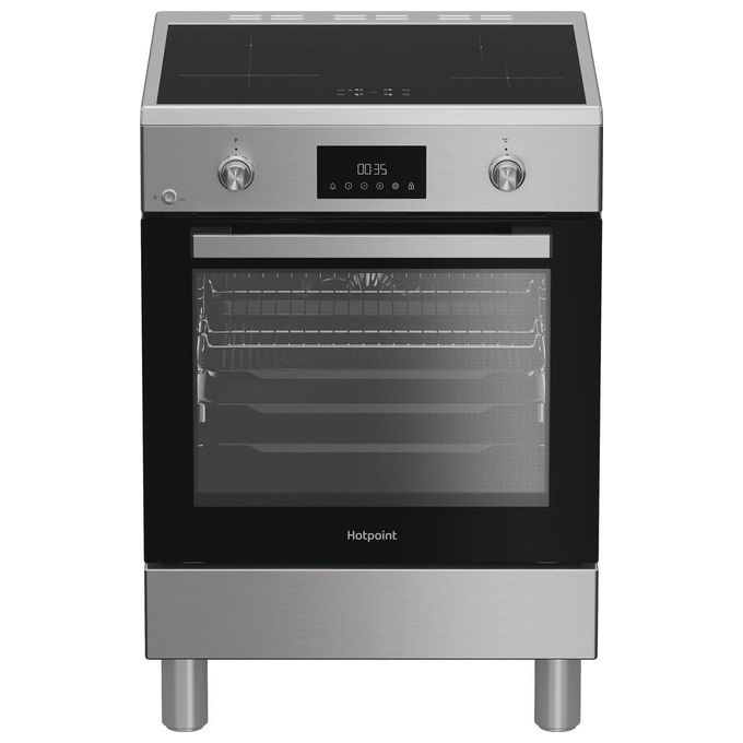 Hotpoint Ariston H6I8LMSAX Cucina a Libera Installazione Inox con Piano Induzione