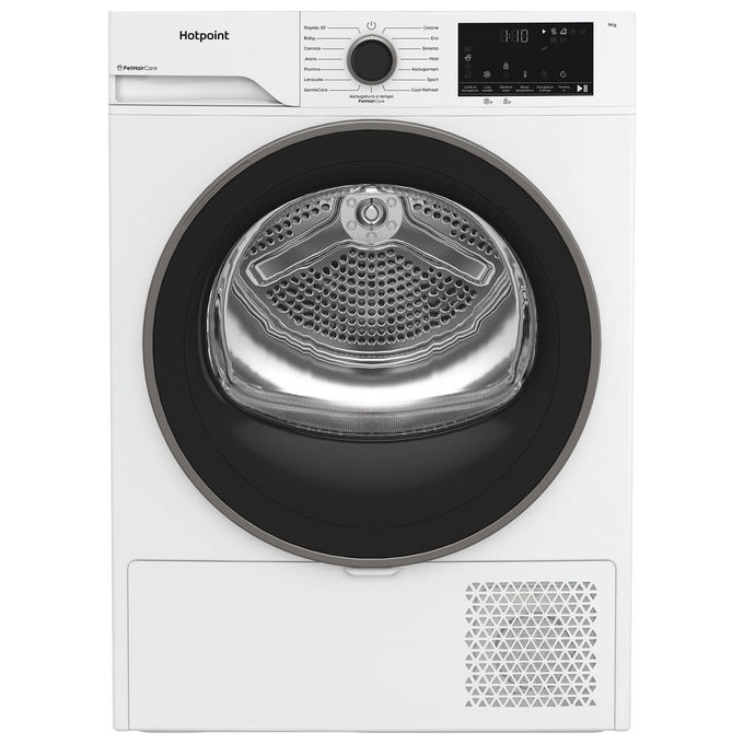 Hotpoint Ariston HPT 93D BS IT – Asciugatrice a pompa di calore 9 kg Classe A++ Funzioni GentleCare e Anti-Allergy Bianco
