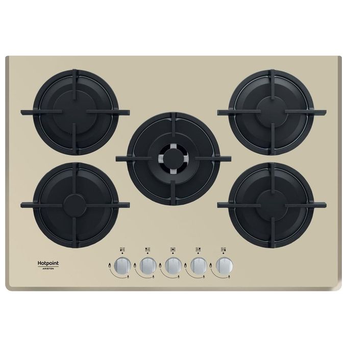 Hotpoint HAGD 72S-CH Piano Cottura a Gas 5 Zone 73 cm  Champagne