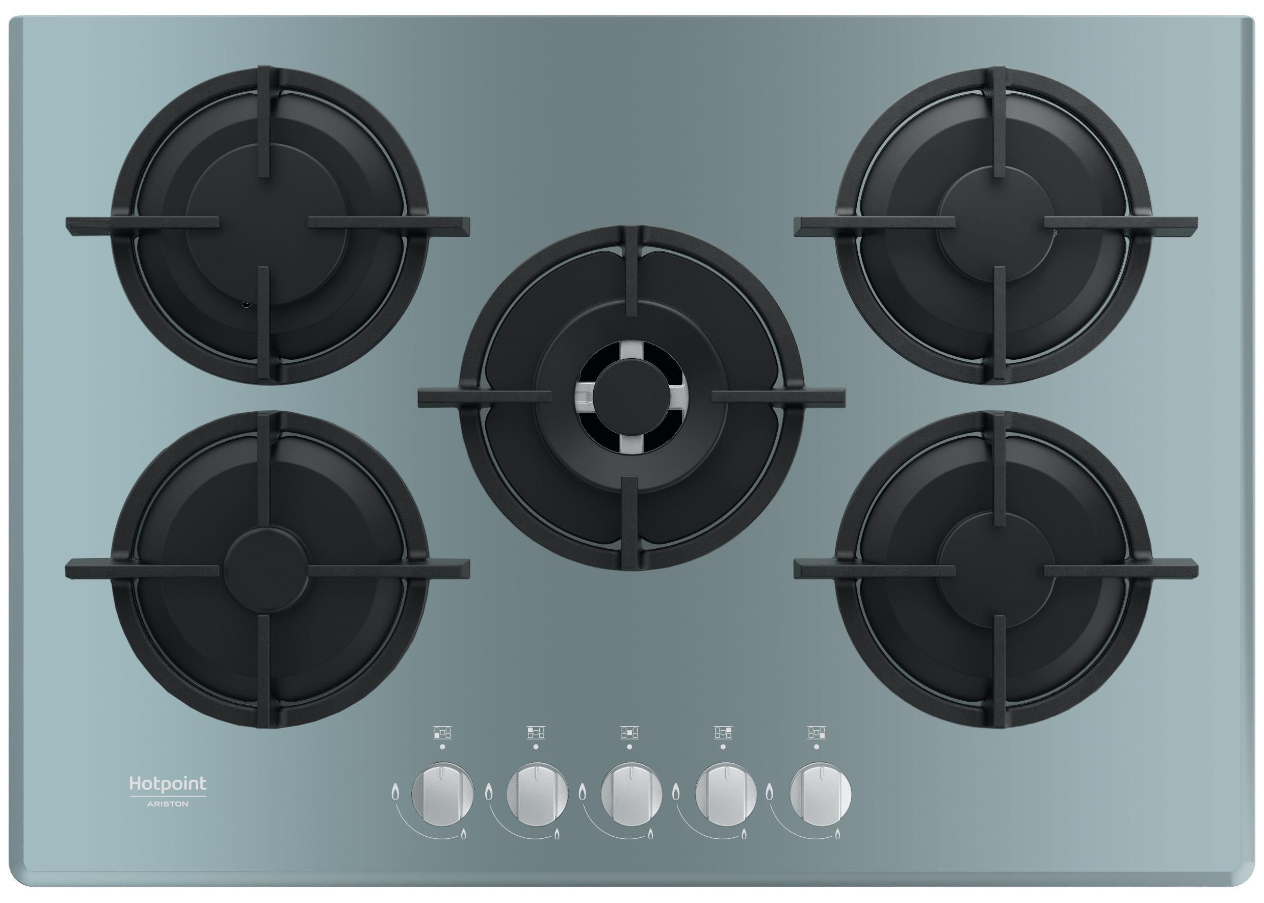 Hotpoint HAGD 72S/ICE Piano Cottura a Gas 5 Zone Griglie in | Yeppon