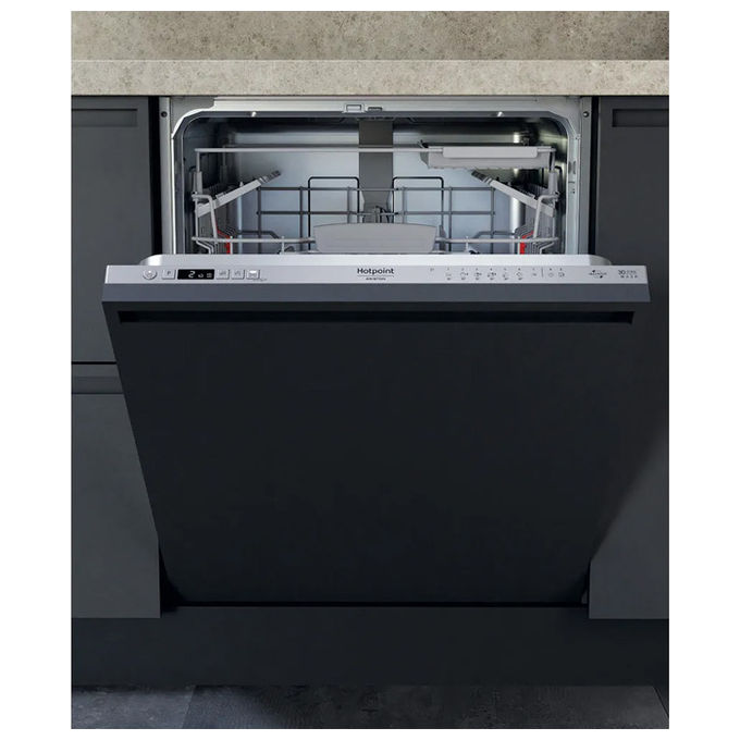 Image of Hotpoint HIC 3C41 CW Lavastoviglie da Incasso a Scomparsa Totale 14 Coperti Classe Energetica C (A+++) 9 Programmi 60 cm Motore Inverter