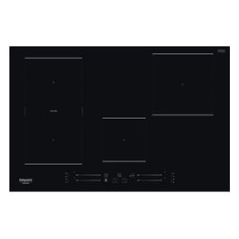 Hotpoint HS 3377C BF Piano Cottura ad Induzione 4 Zone Adattatore di Potenza Zona Flexi Duo 18 Livelli di Potenza Blocco Comandi 70 cm Nero