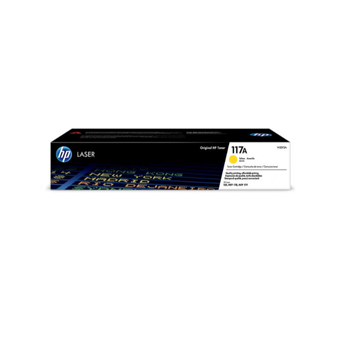Image of HP Toner 117A W2072A Cartuccia Originale da 700 Pagine Compatibile LaserJet Serie 150 e HP Toner Color Laserjet Serie MFP 170, Giallo